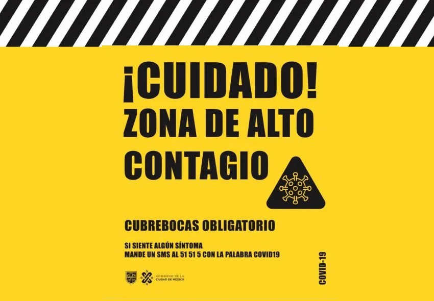 ¡AGUAS! Así se identifican las zonas de alto contagio de Covid-19 en la CDMX